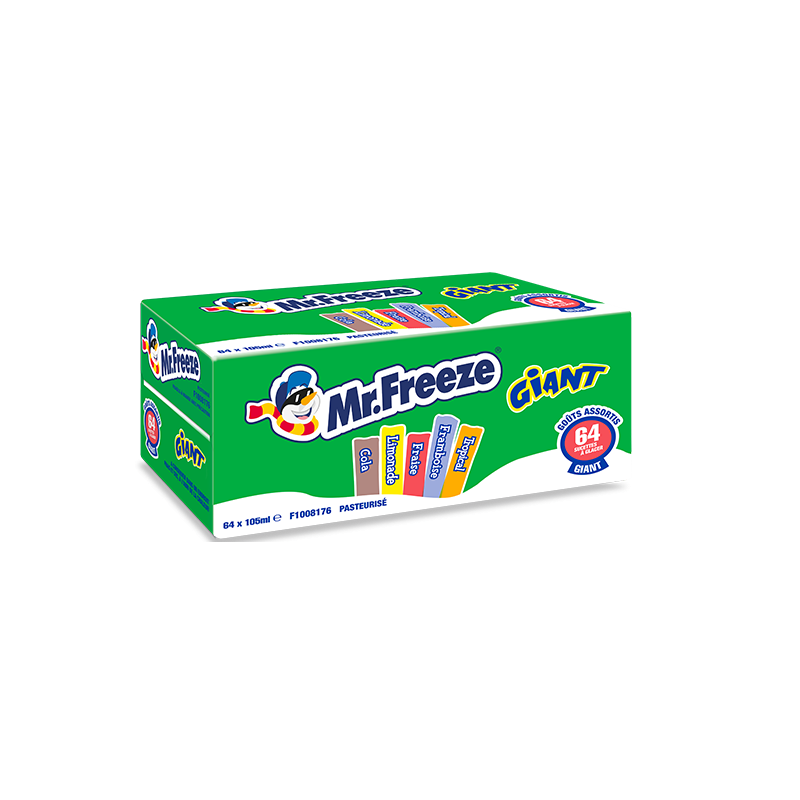 Mr Freeze Giant – Glace à l’eau à congeler – 105 ml (x64)