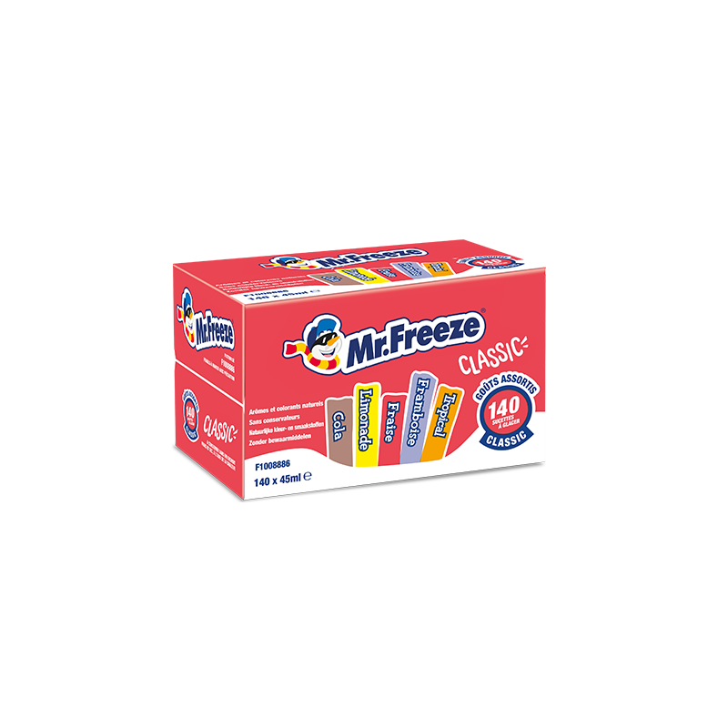 Mr Freeze Classic– Glace à l’eau à congeler – 45ml (x140)