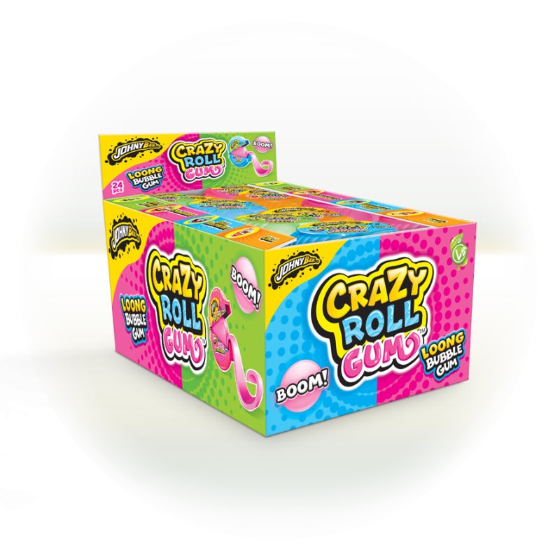 Johny Bee- Crazy Roll Gum 24pcs