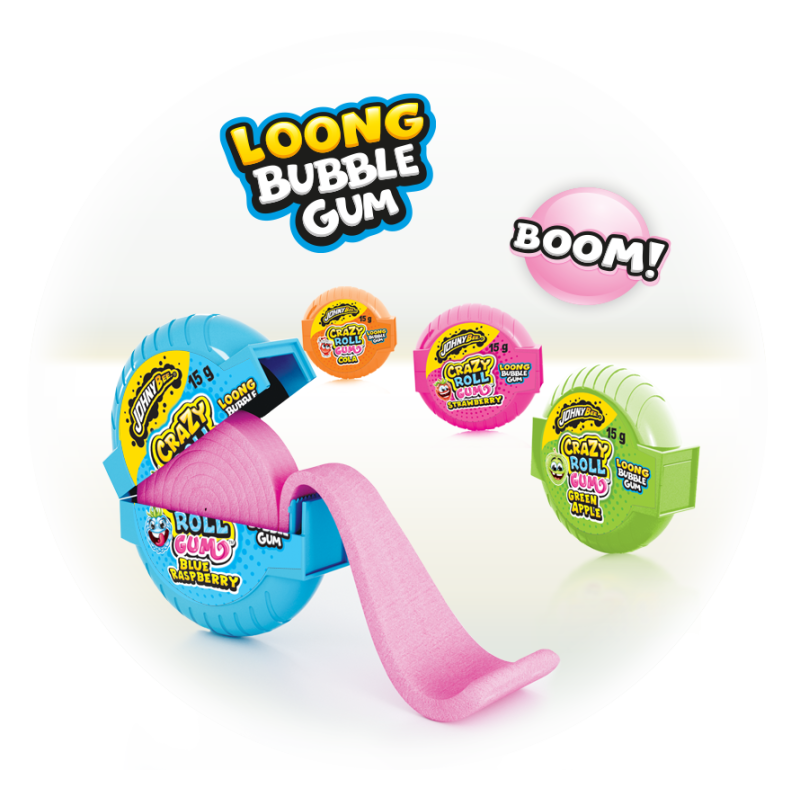 Johny Bee- Crazy Roll Gum 24pcs